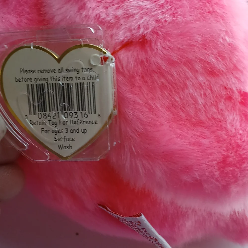 1998 Ty Beanie Buddies Collection Pinky Flamingo - Picture 6 of 10